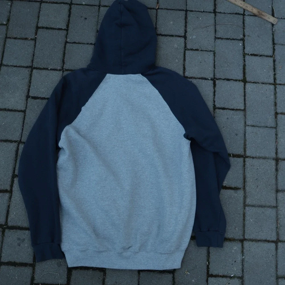 Vtg Nike Hoodie Spell Out Pullover Sweatshirt Made In USA 90s XL Center Swoosh
